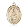 Medium 14kt Solid Gold Our Lady of Victory Catholic Medal Pendant 1 x 3/4 inch Handmade by Bliss