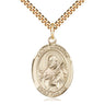 14kt Gold Filled St. Meinrad of Einsideln Patron Saint Medal Necklace 1x3/4 inches on 24 inch Chain by Bliss