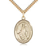 14kt Gold Filled St. Anthony of Egypt Patron Saint Medal Necklace 1x3/4 inch pendant 24 inch chain by Bliss
