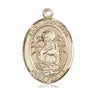 14kt Solid Gold St. Christina the Astonishing Medal Pendant 1 inch by 3/4 inch handcrafted by Bliss