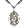 Sterling Silver St. Christina the Astonishing Patron Saint Medal Necklace 1x3/4 inch 24 inch Chain Bliss