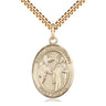 14kt Gold Filled St. Columbanus Medal Necklace with 24 inch chain by Bliss Manufacturing