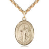 14kt Gold Filled St. Wolfgang patron saint medal necklace with 24 inch chain by Bliss Manufacturing