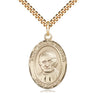 14kt Gold Filled St. Arnold Janssen Patron Saint Medal Necklace 1x3/4 inch pendant 24 inch chain by Bliss