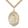 14kt gold filled St. Joseph patron saint medal necklace with 24 inch chain, handcrafted by Bliss