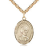 14kt gold filled St. Louis Marie de Montfort patron saint medal necklace with 24 inch chain by Bliss