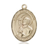 14kt solid gold St. Rene Goupil patron saint medal pendant 1 x 3/4 inches handcrafted by Bliss