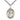 Sterling silver St. Rene Goupil medal necklace 1x3/4 inch with 24 inch chain handmade by Bliss Manufacturing