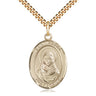 14kt gold filled St. Rafta patron saint medal necklace with 1x3/4 inch pendant on 24 inch chain by Bliss