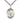 Sterling silver St. Rafqa patron saint medal necklace with 1 inch pendant and 24 inch chain by Bliss Manufacturing USA