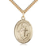 14kt Gold Filled St. Clement Patron Saint Medal Necklace with 24 inch Chain by Bliss Manufacturing