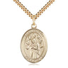14kt Gold Filled St. Felicity Patron Saint Medal Necklace 1x3/4 Inches 24 Inch Chain Handcrafted by Bliss