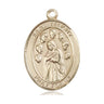 14kt solid gold St. Felicity patron saint medal pendant, 1 inch by 3/4 inch, handcrafted by Bliss Manufacturing
