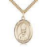 14kt Gold Filled St. Anselm of Canterbury patron saint medal necklace with 1x3/4 inch pendant on 24 inch chain by Bliss