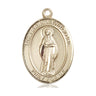 14kt Solid Gold Virgin of the Globe Medal Pendant 1 inch by 3/4 inch handcrafted by Bliss Manufacturing