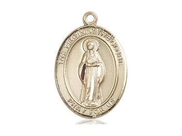 14kt Solid Gold Virgin of the Globe Medal Pendant 1 inch by 3/4 inch handcrafted by Bliss Manufacturing