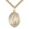 14kt Gold Filled Our Lady of Tears Catholic Medal Necklace 1 x 3/4 on 24 inch chain by Bliss