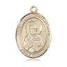 14kt solid gold St. John Chrysostom medal pendant 1 inch by 3/4 inch handcrafted by Bliss USA