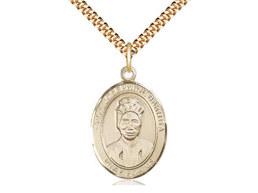 14kt Gold Filled St. Joseph Patron Saint Medal Necklace 1 inch x 3/4 inch on 24 inch chain by Bliss