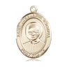 14kt Solid Gold St. Josemaria Escriva Patron Saint Medal Pendant 1 inch by 3/4 inch handcrafted by Bliss
