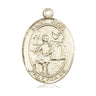 14kt Solid Gold St. Vitus patron saint medal pendant 1x3/4 inch Bliss Manufacturing USA