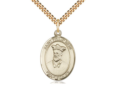 14kt gold filled St. Philip Neri patron saint medal necklace with 24 inch chain by Bliss