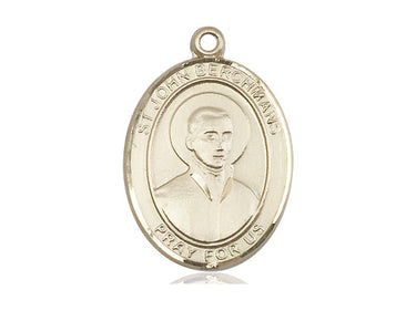 14kt Solid Gold St. John Berchmans Medal Pendant 1 inch by 3/4 inch handcrafted by Bliss USA