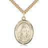 14kt Gold Filled St. Juliana Patron Saint Medal Necklace 1x3/4 inch with 24 inch chain by Bliss