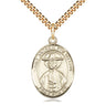 14kt Gold Filled St. Andrew Kim Taegon Patron Saint Medal Necklace 1 x 3/4 inch on 24 inch Chain by Bliss