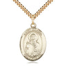 14kt Gold Filled St. Marina patron saint medal necklace 1x3/4 inch pendant 24 inch chain Bliss