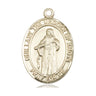 14kt Solid Gold Our Lady of Knots Catholic medal pendant 1x3/4 inches by Bliss USA