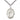 Sterling Silver Our Lady of Knots Catholic pendant necklace, 1 inch x 3/4 inch medium size, 24 inch chain, handmade by Bliss Manufacturing USA