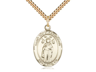 14kt Gold Filled St. Ivo Patron Saint Medal Necklace 1 inch by 3/4 inch on 24 inch Chain by Bliss