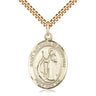 14kt Gold Filled St. Raymond of Penafort Catholic patron saint medal necklace with 24 inch curb chain by Bliss