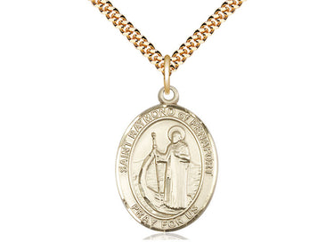 14kt Gold Filled St. Raymond of Penafort Catholic patron saint medal necklace with 24 inch curb chain by Bliss