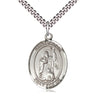 Sterling Silver St. Drogo Patron Saint Medal Necklace with 24 inch Chain by Bliss Manufacturing