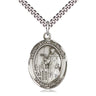 Sterling Silver St. Jacob of Nisibis Patron Saint Medal Necklace 1 x 3/4 inch with 24 inch Chain by Bliss