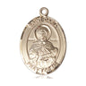 14kt Solid Gold St. Daria Patron Saint Medal Pendant 1 x 3/4 inches by Bliss Manufacturing USA