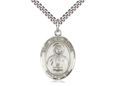 Sterling Silver St. Peter Chanel Patron Saint Medal Necklace with 24 inch Chain by Bliss Manufacturing