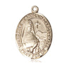 14kt Solid Gold Jeanne Chezard de Matel Patron Saint Medal Pendant 1 x 3/4 inch by Bliss Manufacturing
