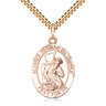 14kt Gold Filled Blessed Herman the Cripple Medal Necklace 1x3/4 inch with 24 inch chain by Bliss