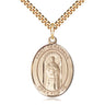14kt Gold Filled St. Seraphina Medium Patron Saint Medal Necklace 1 x 3/4 inch with 24 inch Chain by Bliss