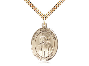 14kt Gold Filled Blessed Jeanne Jugan patron saint medal necklace with 24 inch chain by Bliss Manufacturing
