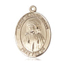 14kt solid gold St. Jeanne Jugan patron saint medal pendant 1 inch by Bliss Manufacturing