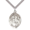 Sterling Silver St. Peter Patron Saint Medal Necklace with 24 inch Chain by Bliss Manufacturing
