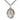 Sterling silver Our Lady of Rosa Mystica Catholic pendant necklace with 24 inch chain, handcrafted by Bliss Manufacturing