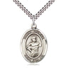 Sterling Silver St. Dismas Good Thief Catholic patron saint medal necklace, 1 inch pendant on 24 inch chain by Bliss