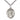 Sterling Silver St. Lucy Patron Saint Medal Necklace 1 inch by 3/4 inch with 24 inch chain by Bliss