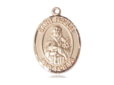 14kt Solid Gold St. Fidelis Catholic patron saint medal pendant handcrafted by Bliss Manufacturing USA