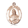 14kt Solid Gold St. Fabian patron saint medal pendant, 1 x 3/4 inch, handcrafted by Bliss Manufacturing USA